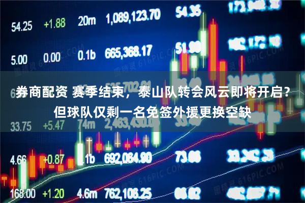 券商配资 赛季结束，泰山队转会风云即将开启？但球队仅剩一名免签外援更换空缺